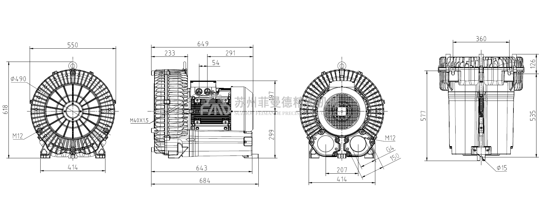 2HB930H17-12.5kw高压风机
