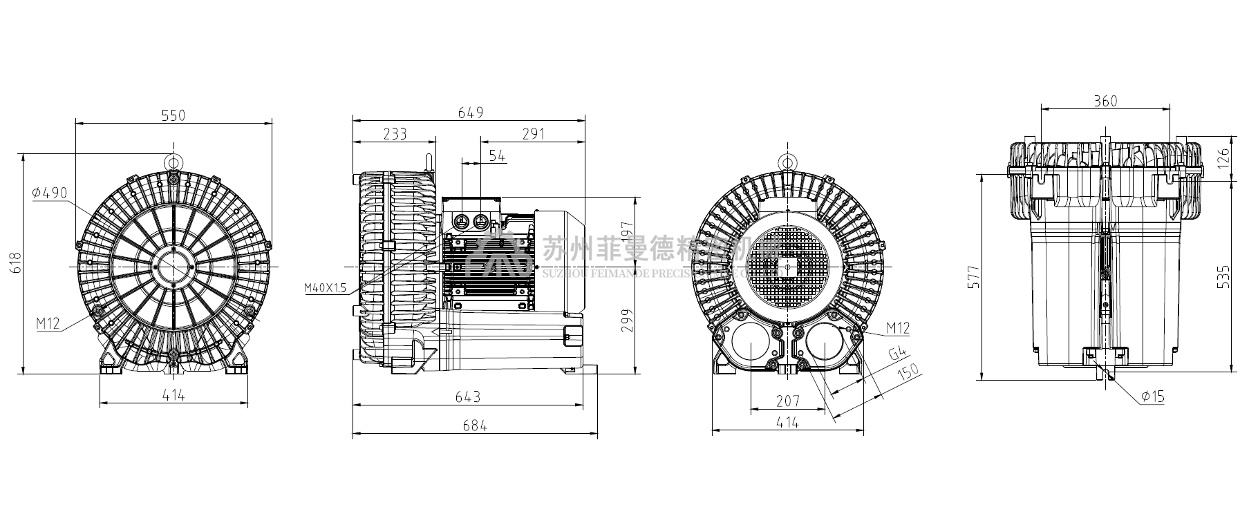 2HB930H37-18.5kw高压风机